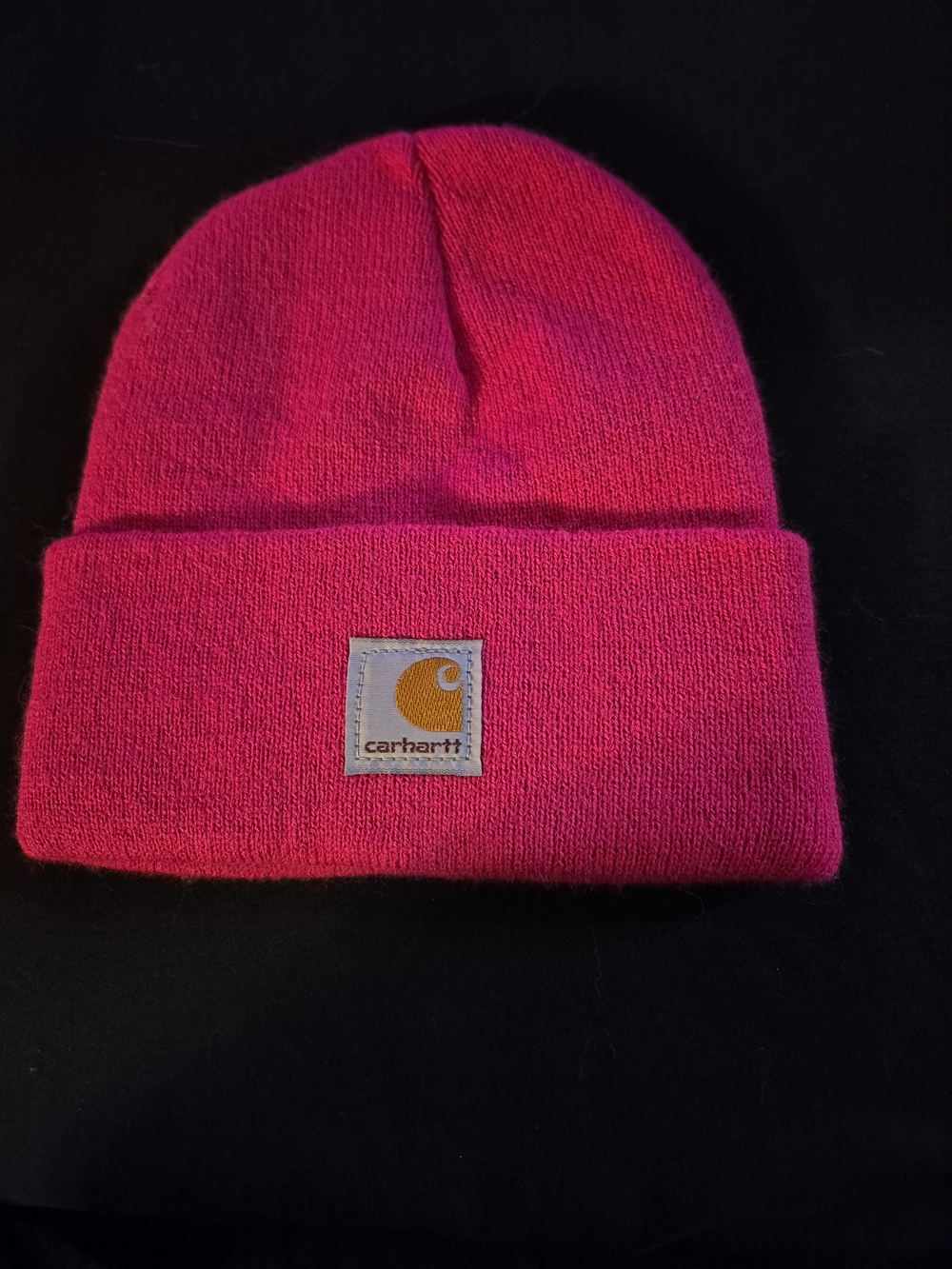 Carhartt Kids Hot Pink Cuffed Beanie with Logo Patch